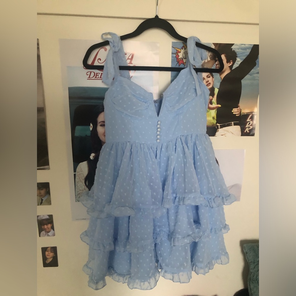 Brand new unworn Gorgeous coquette baby blue dress - Picture 3 of 3